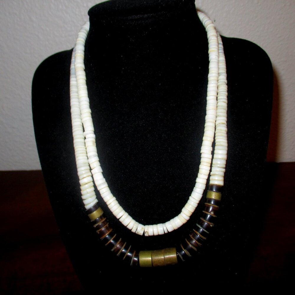 Puka Shell Two Handcrafted Necklaces